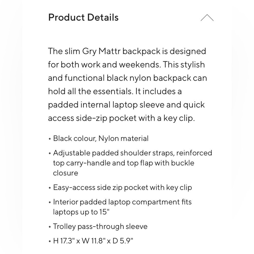 Gry Mattr Slim Adventure Backpack- Black - Picture 11 of 13